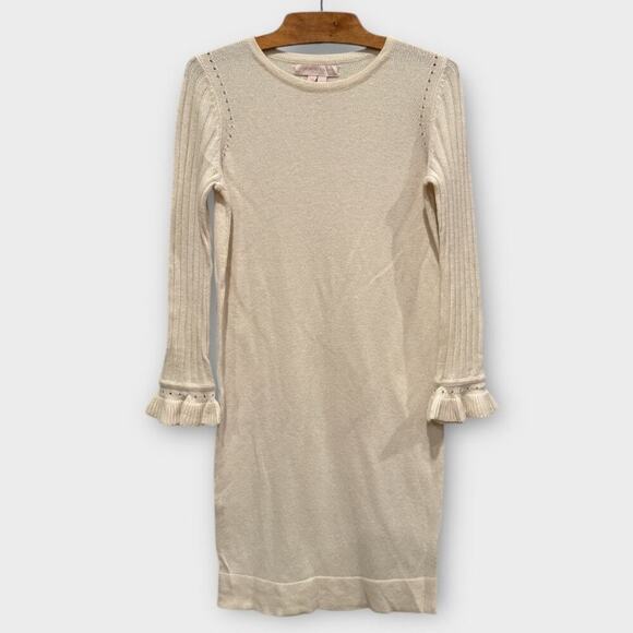 Gal Meets Glam Collection Agnes Ruffle Cuff Long Sleeve Sweater Dress Size XS - Picture 3 of 9